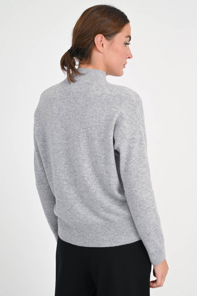 Frogbox Pullover aus Wolle mit Herz Detail in Hellgrau