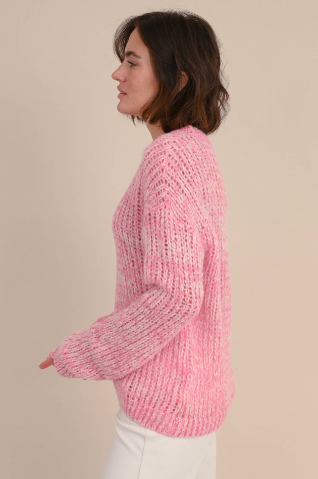 Frogbox Grobstrick Pullover in Rosa meliert