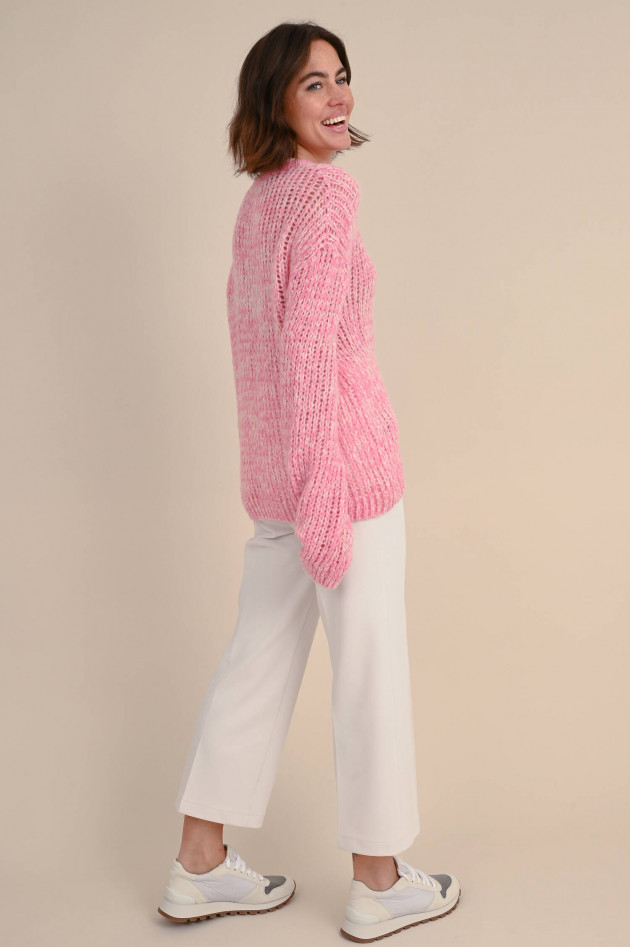 Frogbox Grobstrick Pullover in Rosa meliert