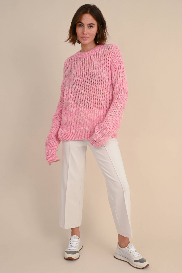 Frogbox Grobstrick Pullover in Rosa meliert