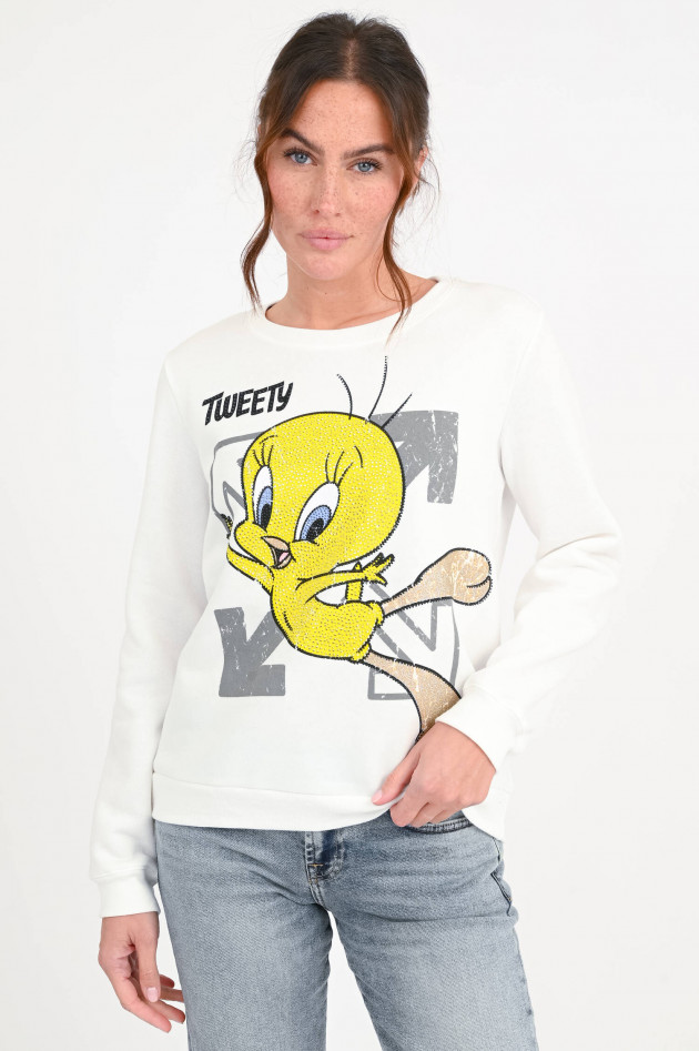 Frogbox Tweety-Sweatshirt in Weiß
