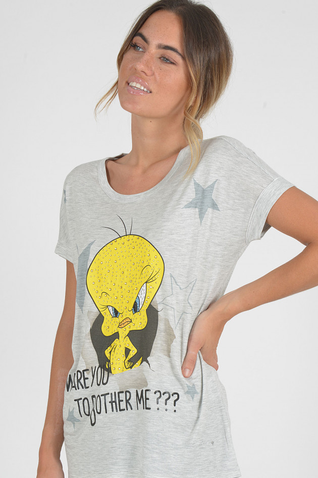 Frogbox T-Shirt TWEETY in Grau/Gelb