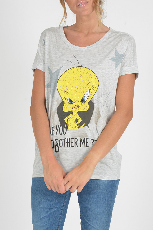 Frogbox T-Shirt TWEETY in Grau/Gelb