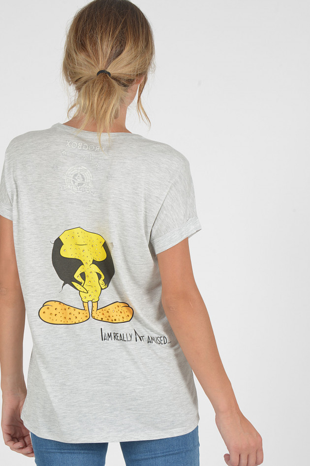 Frogbox T-Shirt TWEETY in Grau/Gelb