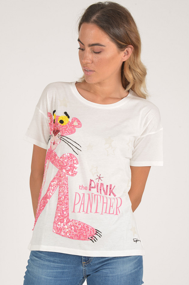 Frogbox T-Shirt PINK PANTHER in Weiß/Pink