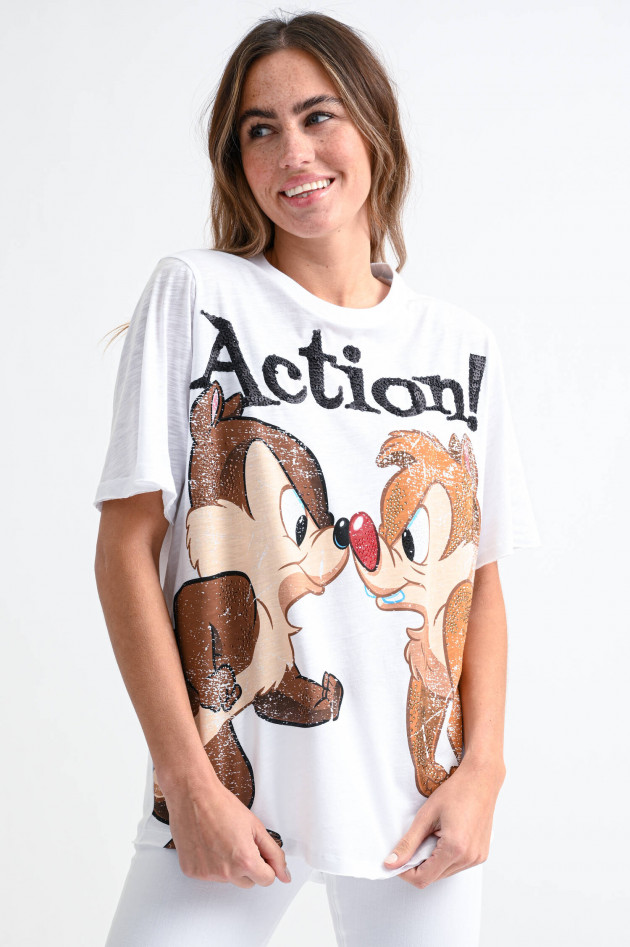 Frogbox Shirt mit Chip & Dale Print in Weiß