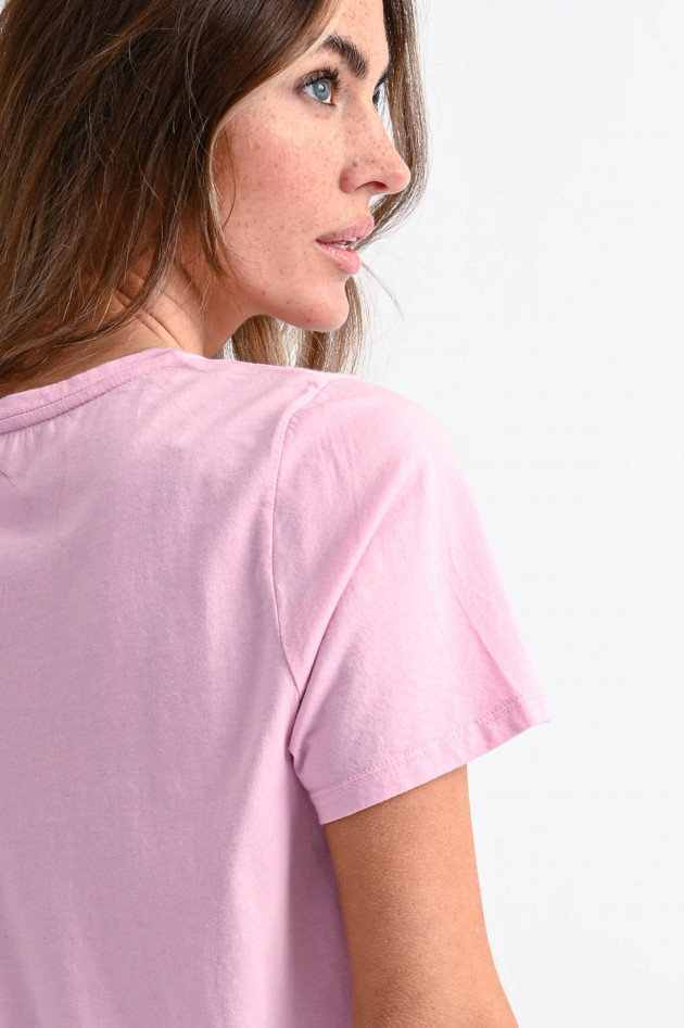 Frogbox Kurzarm Shirt mit Smiley Peace-Print in Rosa