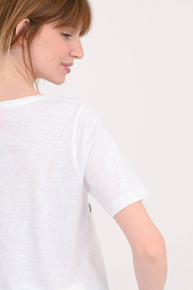 Frogbox T-shirt mit gehäkelten Früchten in Weiß