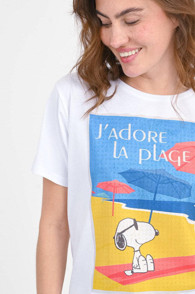 Frogbox T-Shirt J'ADORE in Weiß/Multicolor