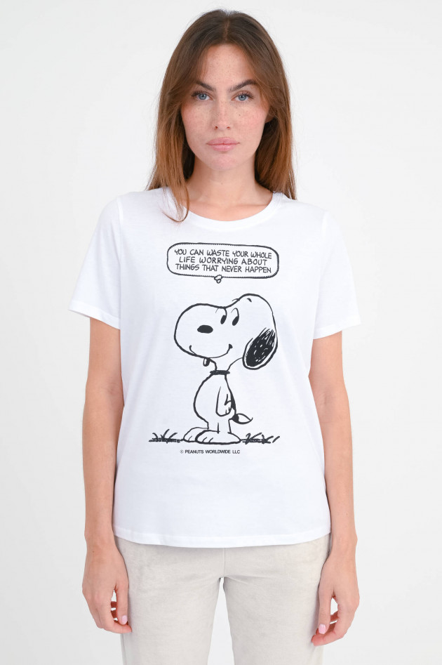Frogbox T-Shirt mit Snoopy-Print in Weiß