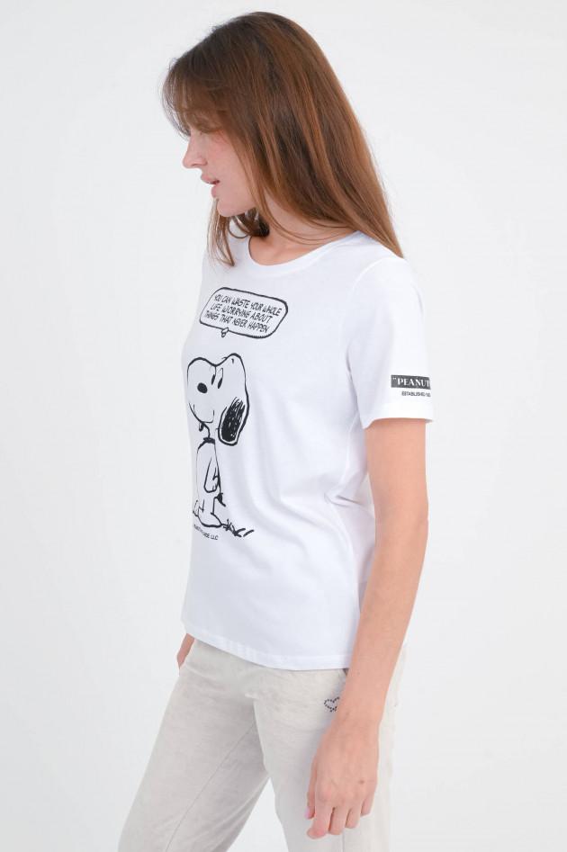 Frogbox T-Shirt mit Snoopy-Print in Weiß
