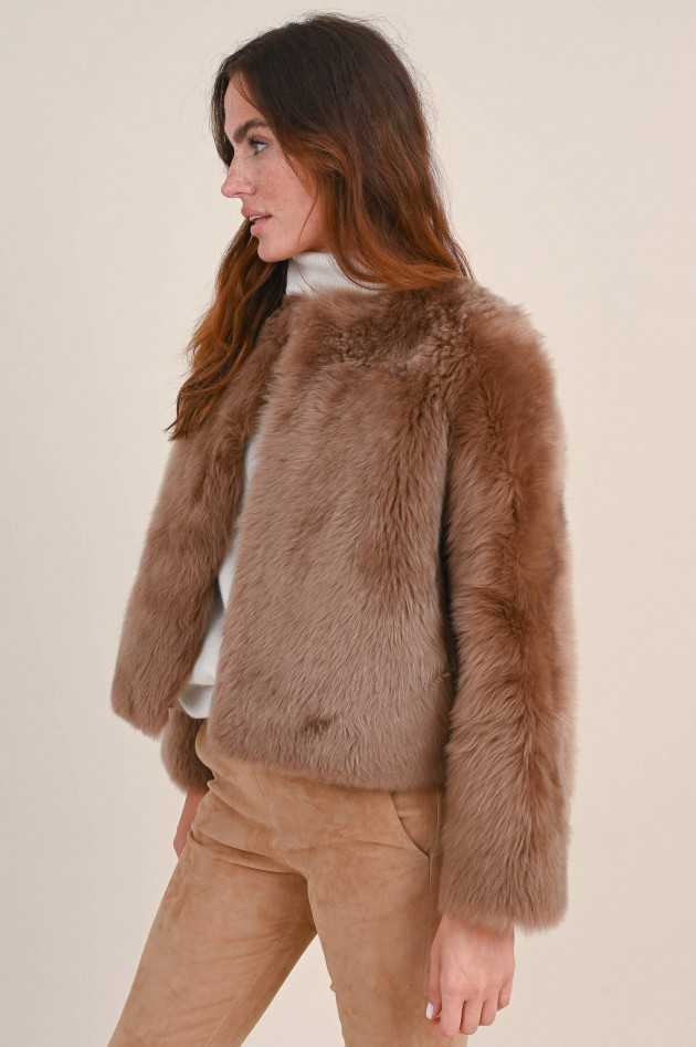 Furry Pelzjacke NINA in Camel