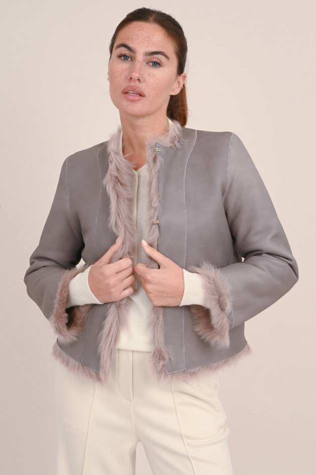 Furry Pelzjacke NINA in Rosé