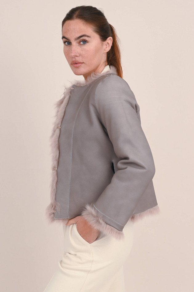 Furry Pelzjacke NINA in Rosé