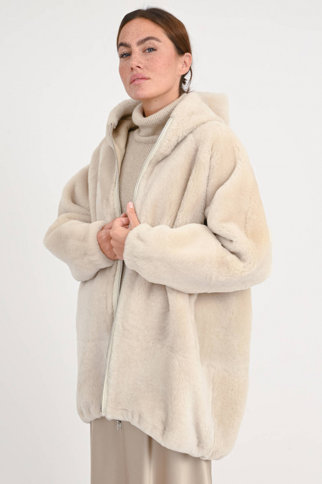 Furry Lange Wendejacke AURORA L in Creme