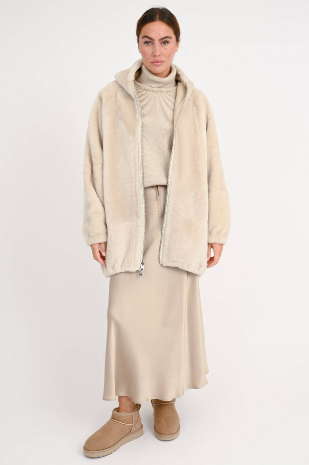 Furry Lange Wendejacke AURORA L in Creme