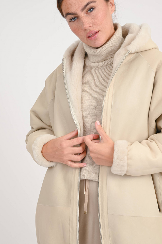Furry Lange Wendejacke AURORA L in Creme