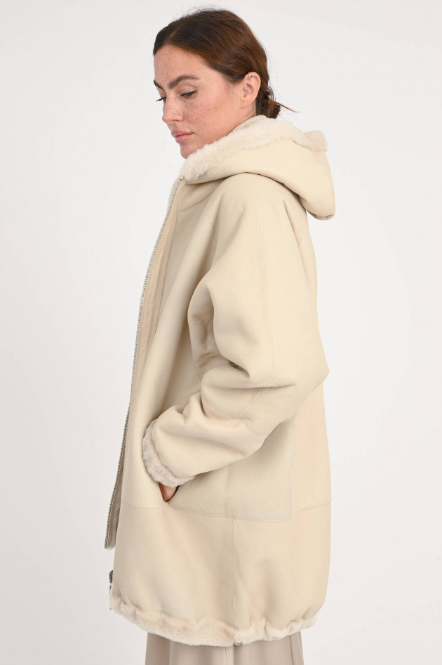 Furry Lange Wendejacke AURORA L in Creme