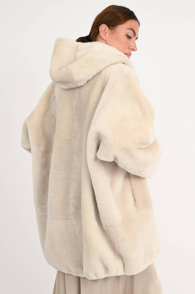 Furry Lange Wendejacke AURORA L in Creme