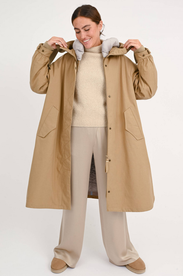 g-lab Parka AKIRA mit wattiertem Innenfutter in Beige