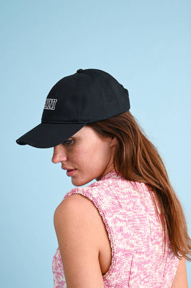 Ganni Organic Basecap in Schwarz