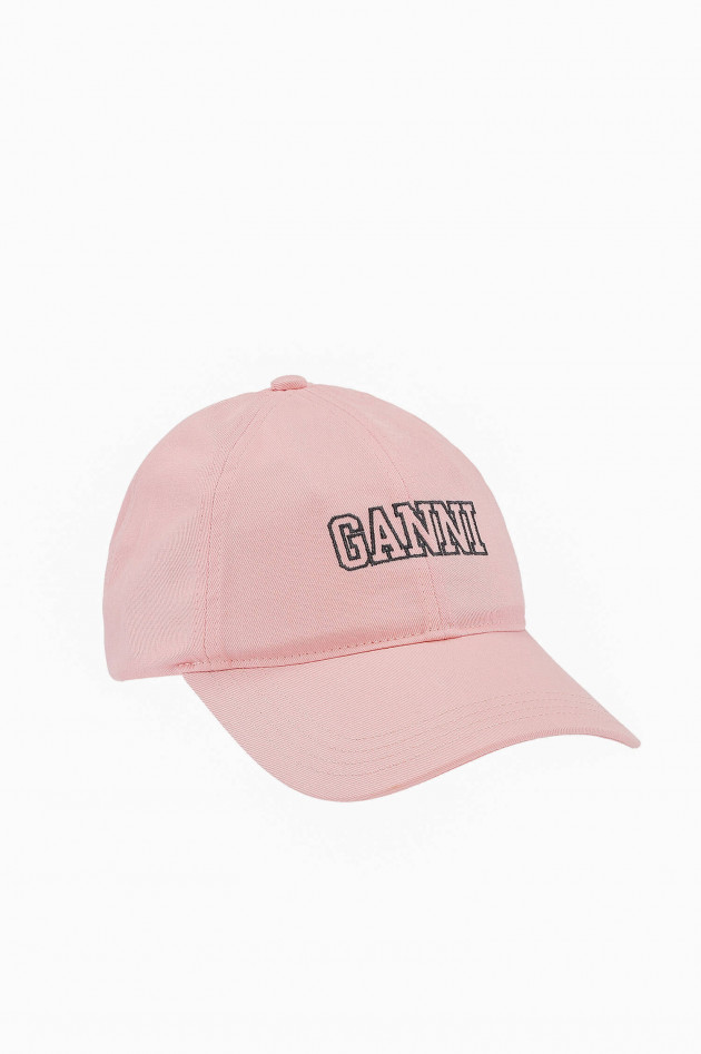 Ganni Base Cap mit Logo Stiching in Pink