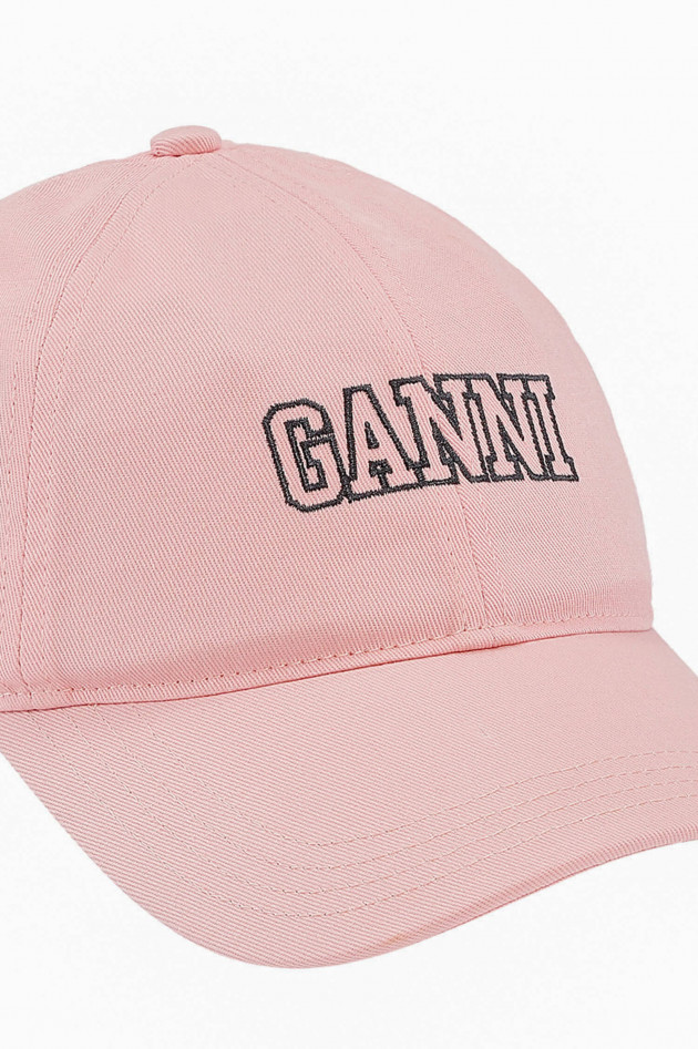 Ganni Base Cap mit Logo Stiching in Pink