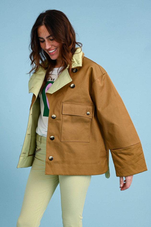 Ganni Oversized Jacke in Camel