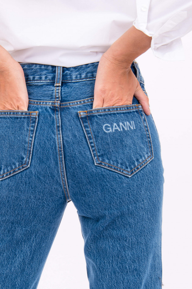 Ganni Vintage-Denim Jeans in Mittelblau