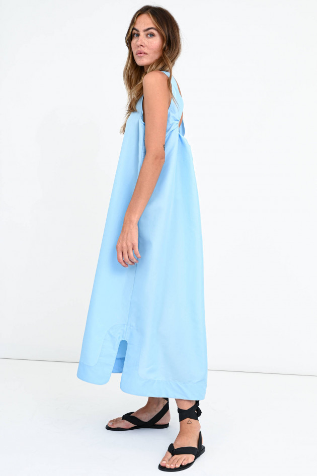 Ganni Oversized Taft-Kleid in Himmelblau