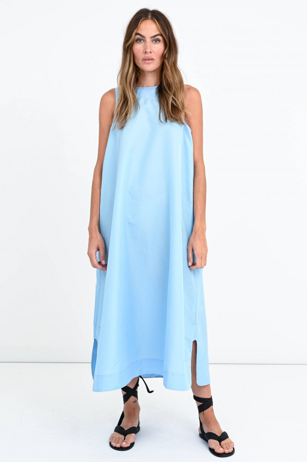 Ganni Oversized Taft-Kleid in Himmelblau