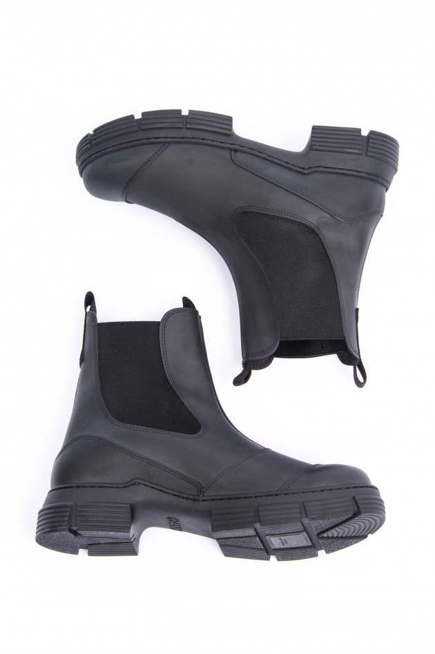 Ganni Stiefelette mit Trekking-Sohle in Schwarz