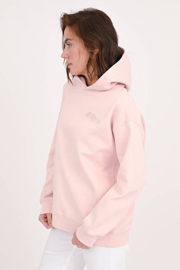 Ganni Hoodie mit Ganni-Schriftzug in Rosa