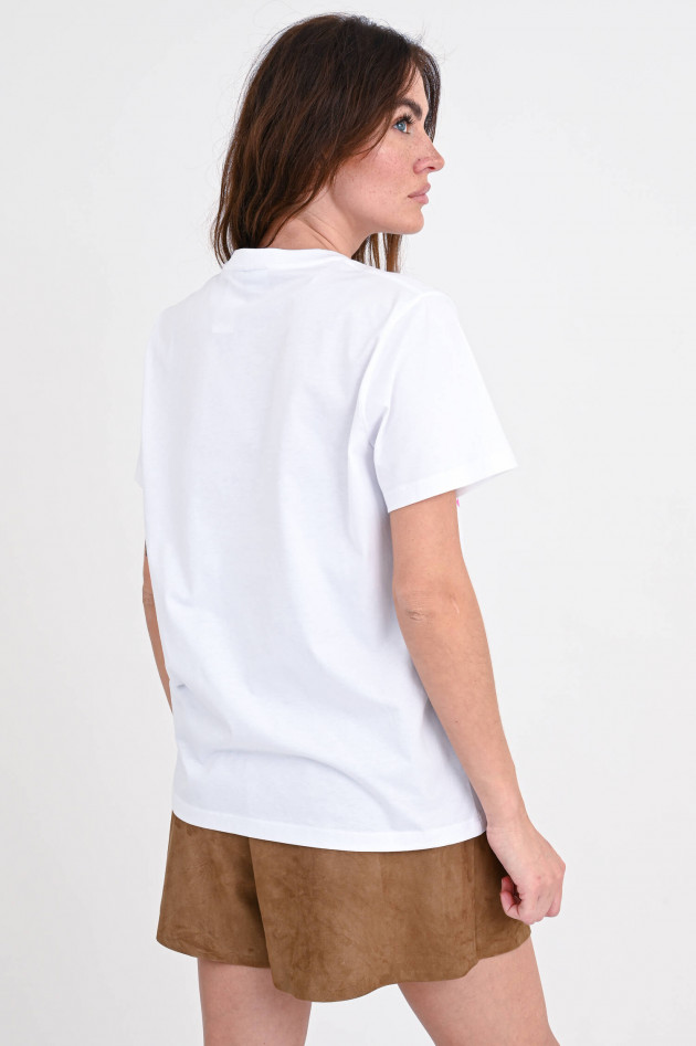 Ganni T-Shirt LOVE CLUB in Bright White