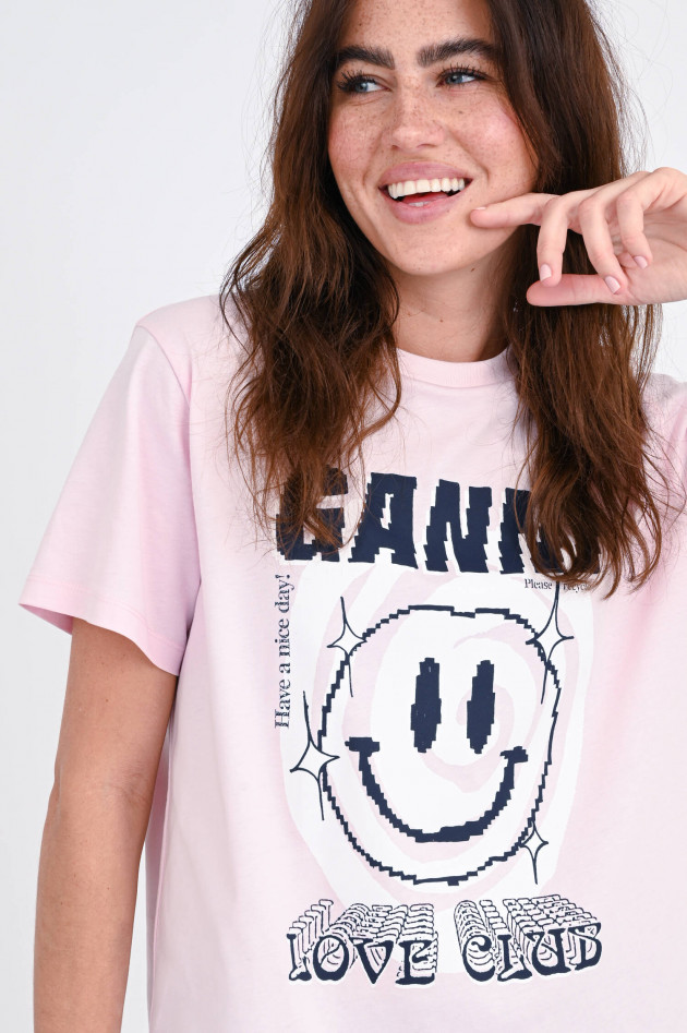 Ganni T-Shirt LOVE CLUB in Light Lilac