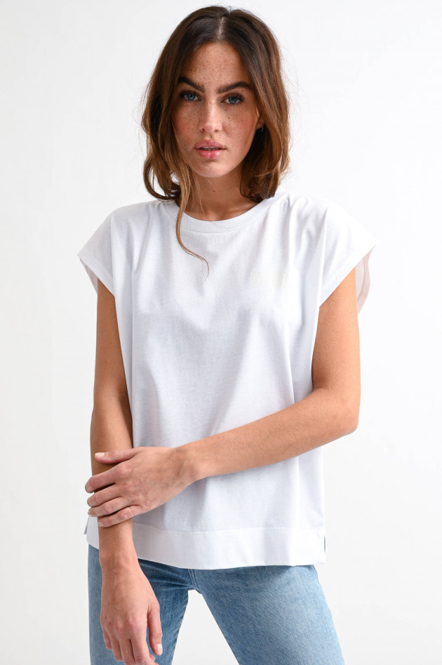 Ganni Tank-Shirt aus reycelten Materialien in Weiß
