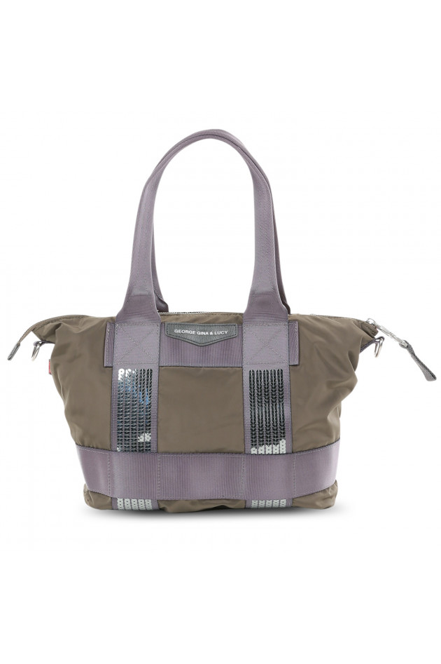 George Gina & Lucy Handtasche STOLL in Grün/Silber