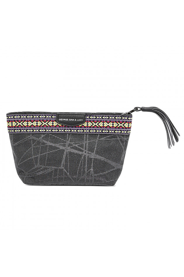 George Gina & Lucy Kosmetiktasche in Schwarz/Silber