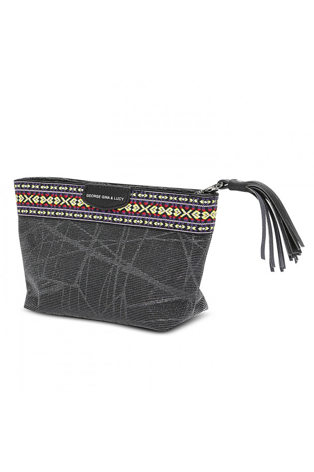 George Gina & Lucy Kosmetiktasche in Schwarz/Silber