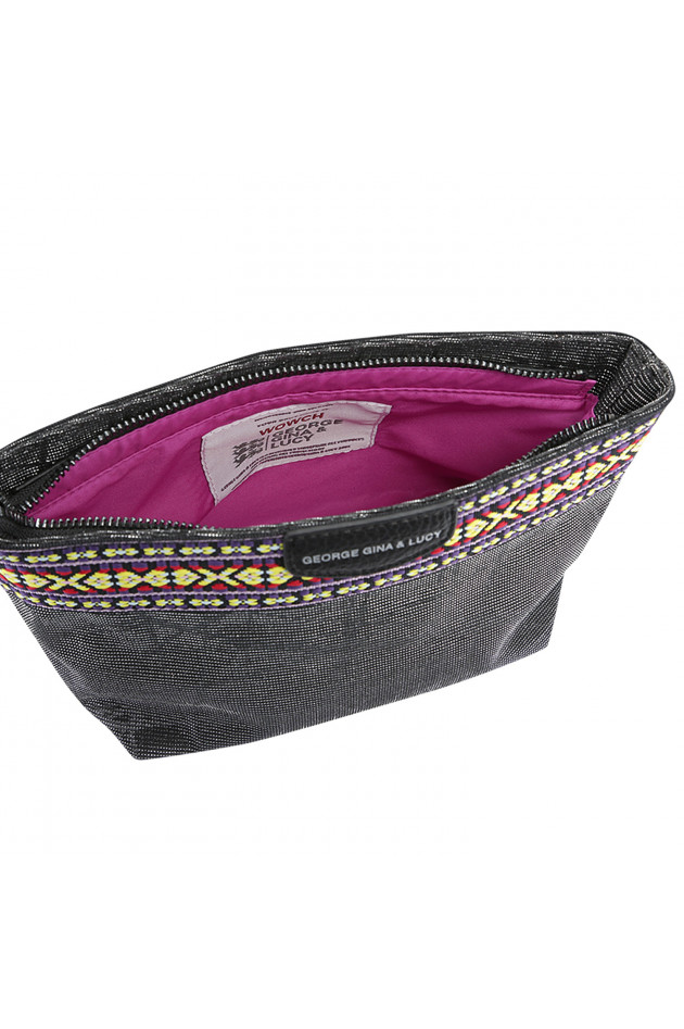 George Gina & Lucy Kosmetiktasche in Schwarz/Silber
