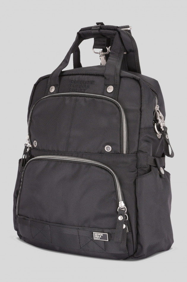 George Gina & Lucy Nylon - Rucksack FREE FALL in Schwarz