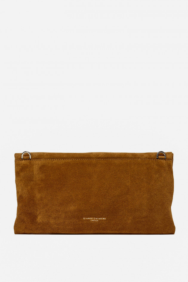 Gianni Chiarini Veloursleder Clutch CHERRY in Camel