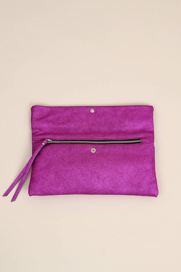 Gianni Chiarini Glitzer Clutch Bag CHERRY in Pink