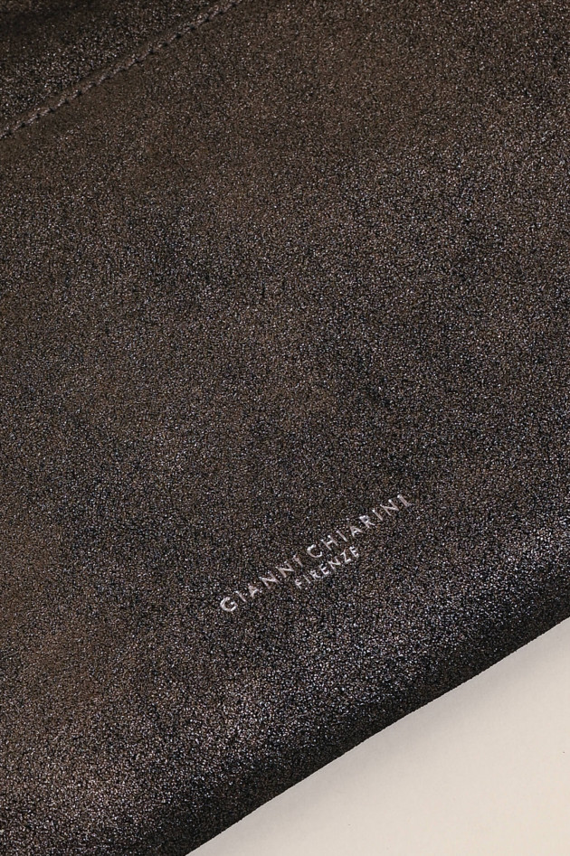 Gianni Chiarini Glitzer Clutch Bag CHERRY in Schwarzbraun