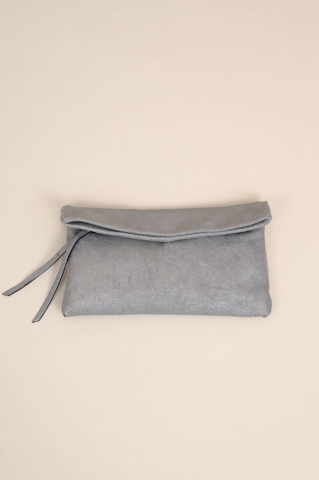 Gianni Chiarini Glitzer Clutch Bag CHERRY in Silber