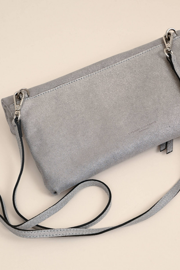 Gianni Chiarini Glitzer Clutch Bag CHERRY in Silber