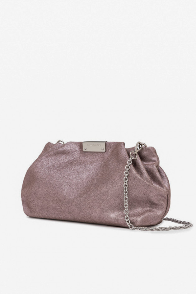 Gianni Chiarini Glitzernde Wildledertasche PERLA in Mauve