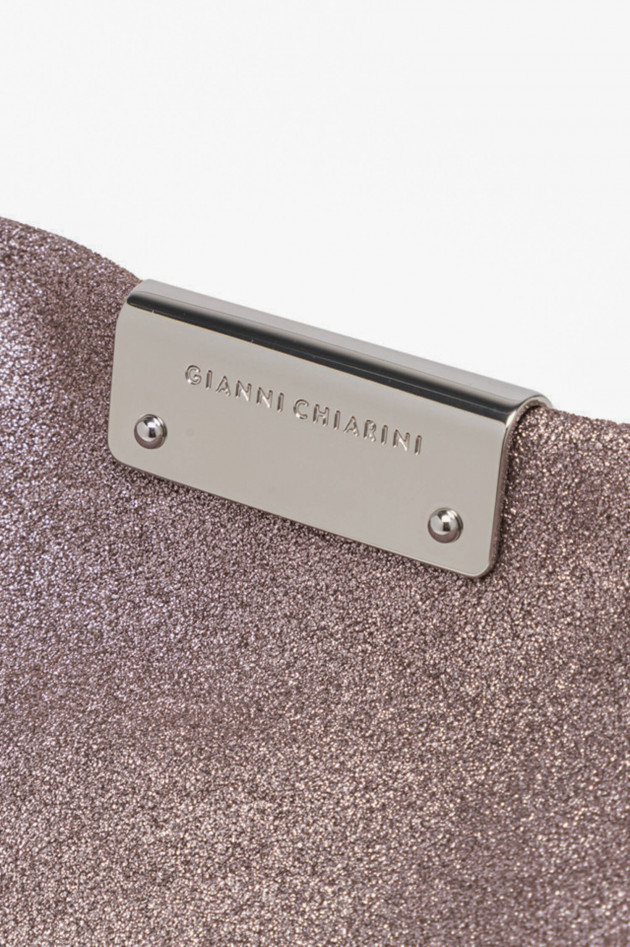 Gianni Chiarini Glitzernde Wildledertasche PERLA in Mauve