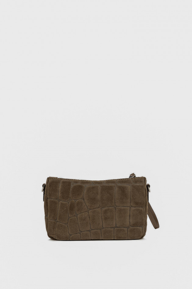 Gianni Chiarini Kroko-Velourleder-Pouch. NORA SMALL in Daino