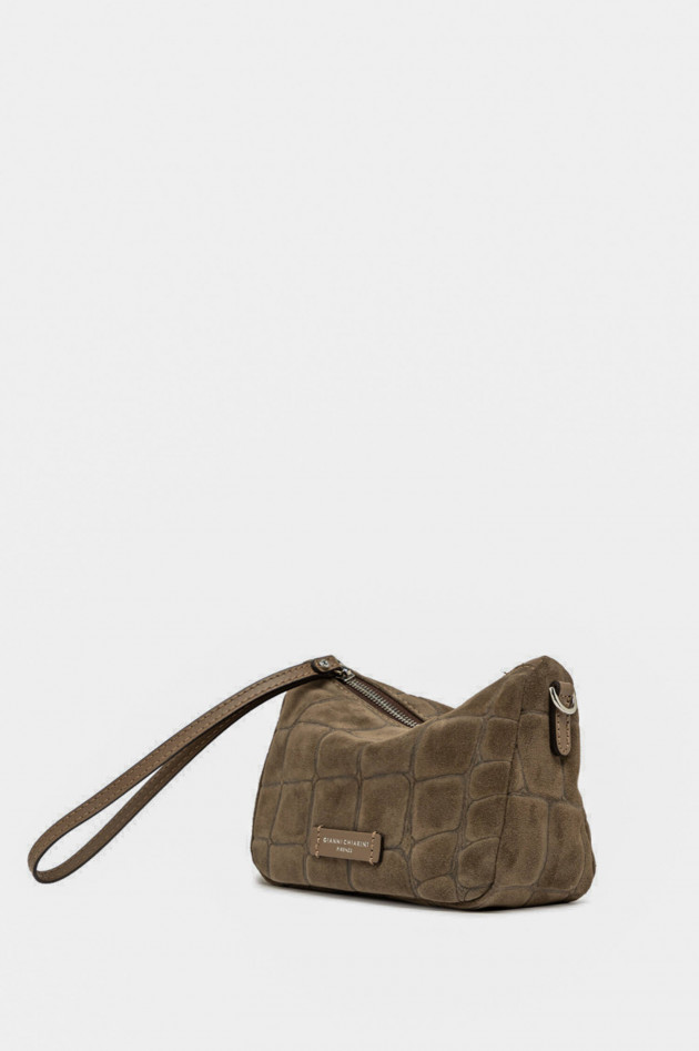 Gianni Chiarini Kroko-Velourleder-Pouch. NORA SMALL in Daino
